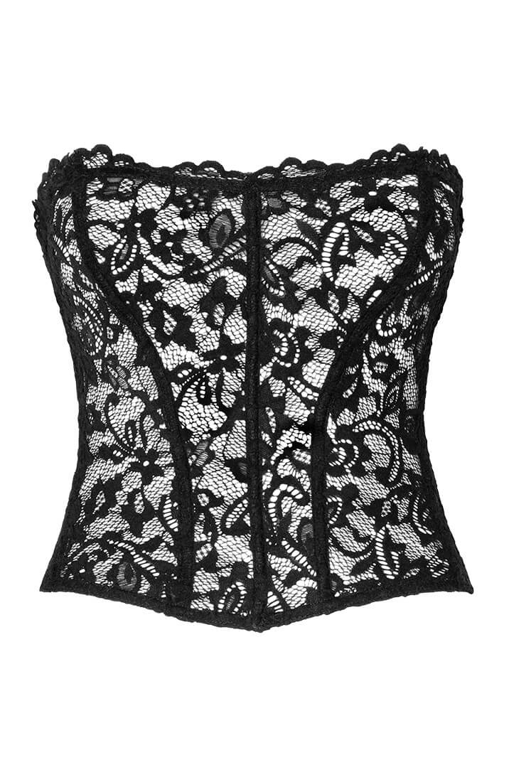 Sort blonde corsage - Lace Craze - COAX Copenhagen