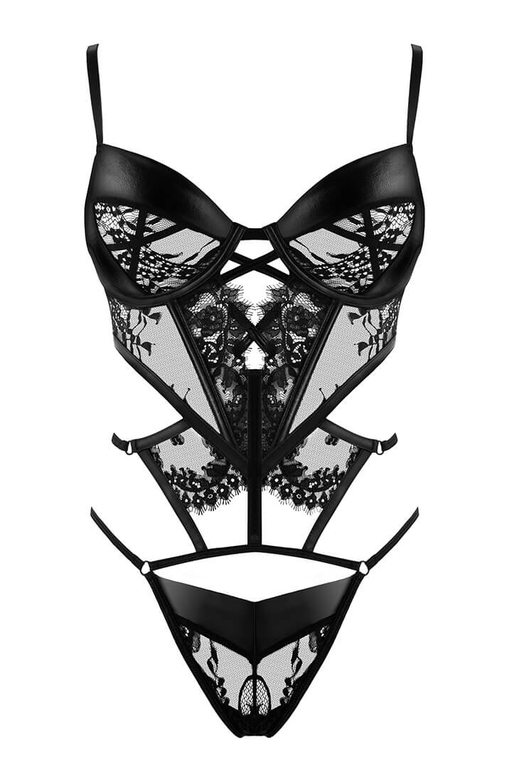 Blonde & wetlook bodysuit lingeri - Londynn - COAX Copenhagen
