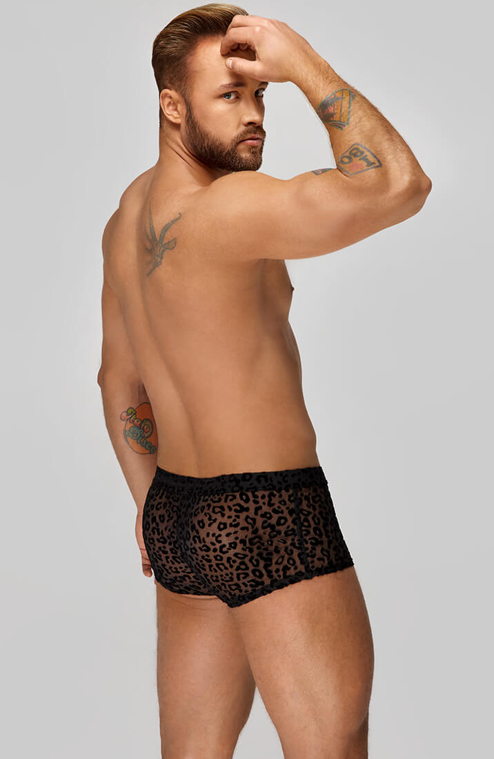 Boxershorts med leopard flock broderi - Untamed - COAX Copenhagen