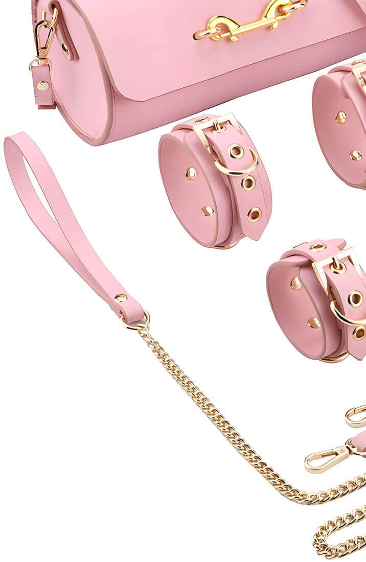 COAX Copenhagen lyserødt BDSM sæt i 5 dele til kinky roleplay og bondage