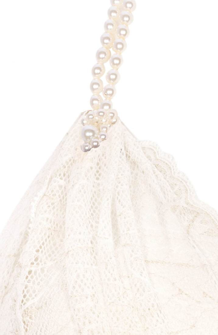 COAX Copenhagen elfenbenshvid blonde bralette med perle halterneck