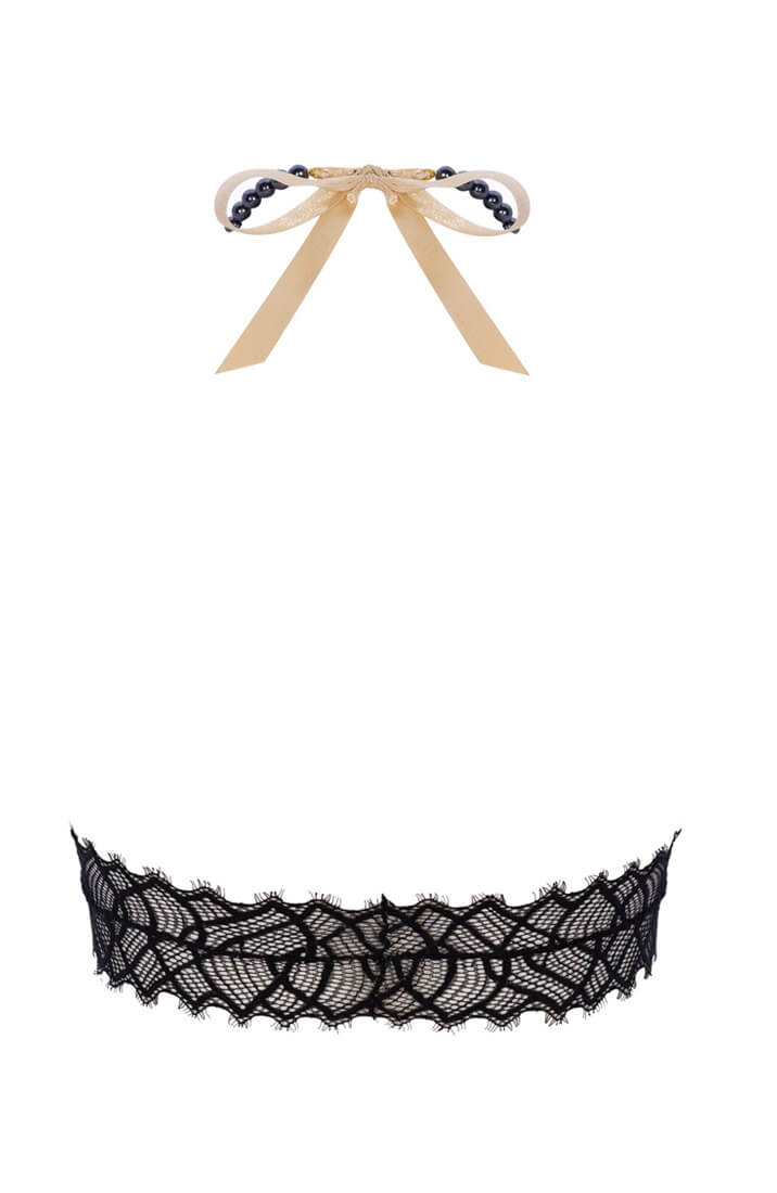 Sensuel bralette med integreret perle choker fra COAX Copenhagen
