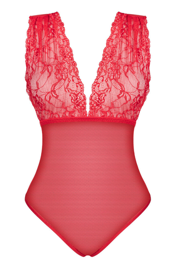 Rødt bodysuit lingeri - Vanessa - COAX Copenhagen