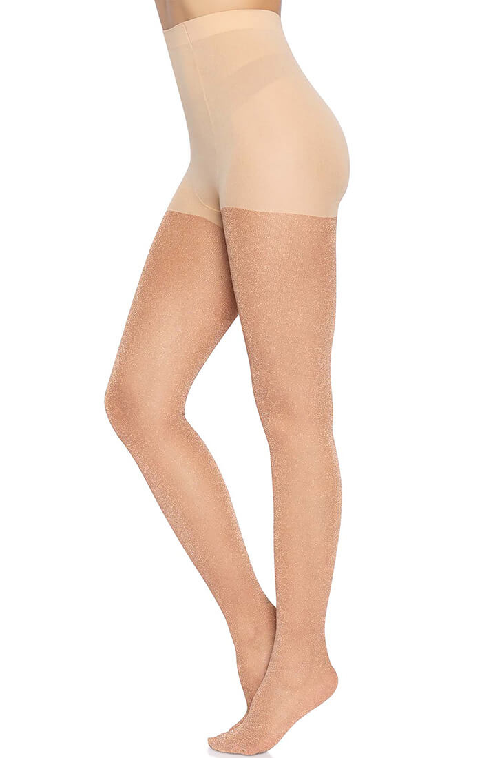 Rose gold strømpebukser med glimmer - COAX Copenhagen