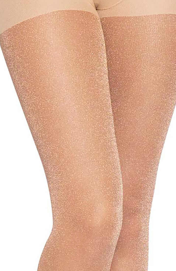 Rose gold strømpebukser med glimmer - COAX Copenhagen