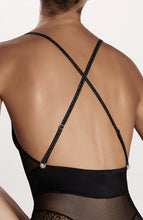 Indlæs billede til gallerivisning Sort bodysuit lingeri med g-punkt stimulerende perlesnor