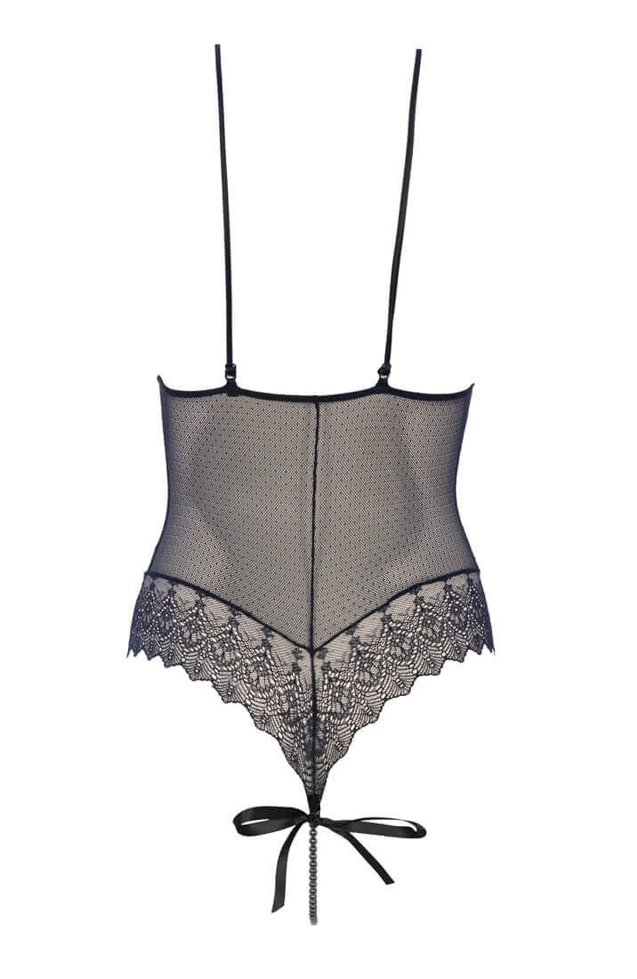 COAX Copenhagen sort blonde bodysuit med stimulerende perlesnor