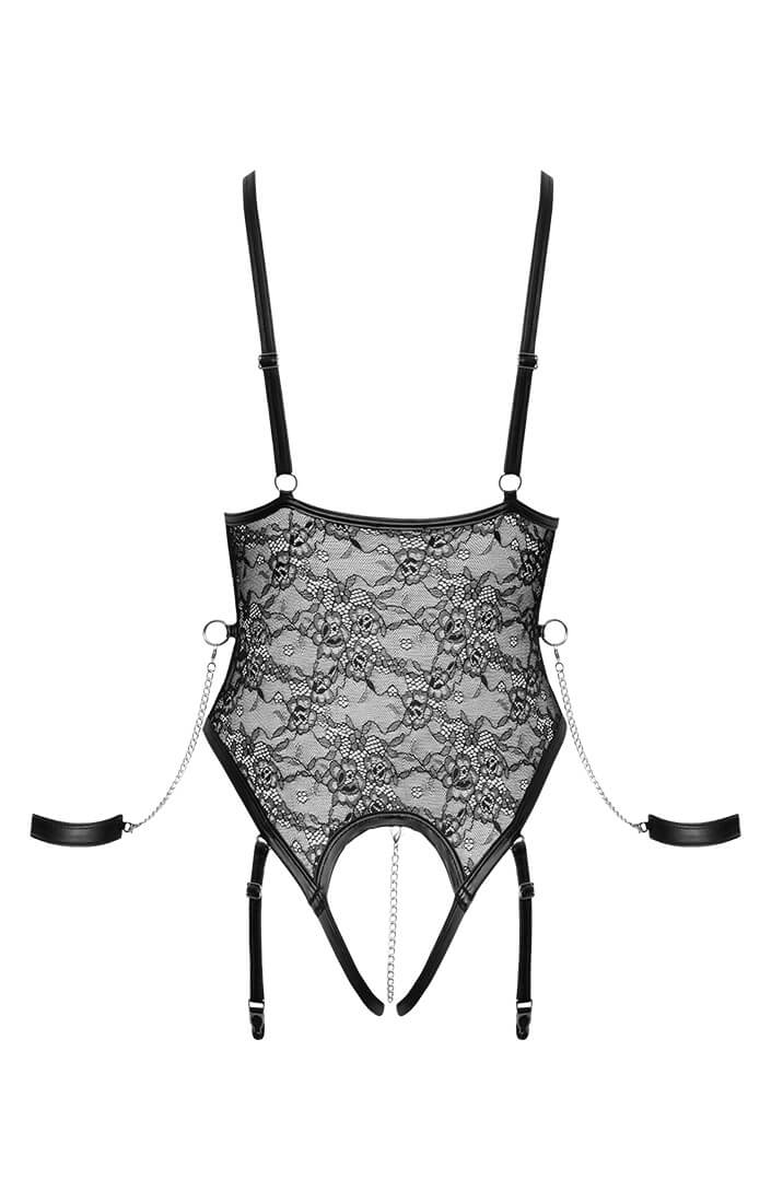 Sort bundløs bodysuit med restraints - Constant Desire - COAX Copenhagen