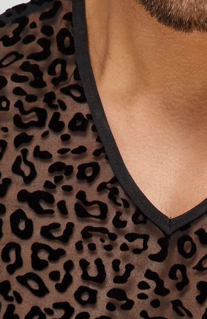 T-shirt med leopard flock broderi - Rowdy Hunk - COAX Copenhagen