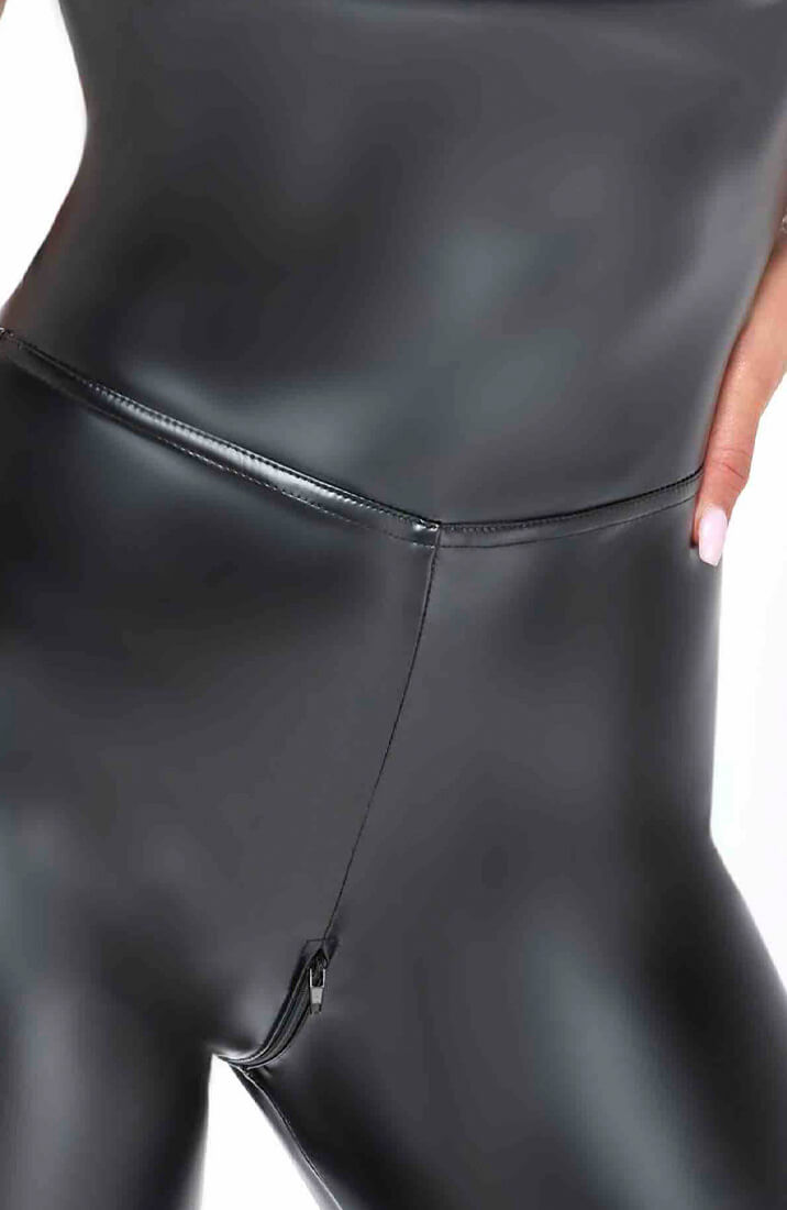 Wetlook catsuit med åben ryg & similisten - Main Character - COAX Copenhagen