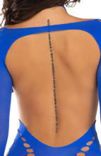 Indlæs billede til gallerivisning Sexet blåt bodystocking lingeri med cut-out design