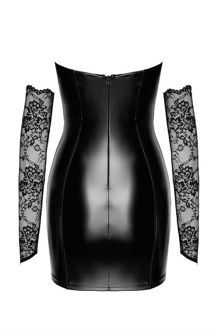 Blonde X wetlook mini kjole & handsker - Intimate Chaos - COAX Copenhagen