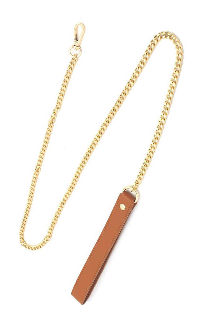Brun faux læder butterfly choker & snor - COAX Copenhagen