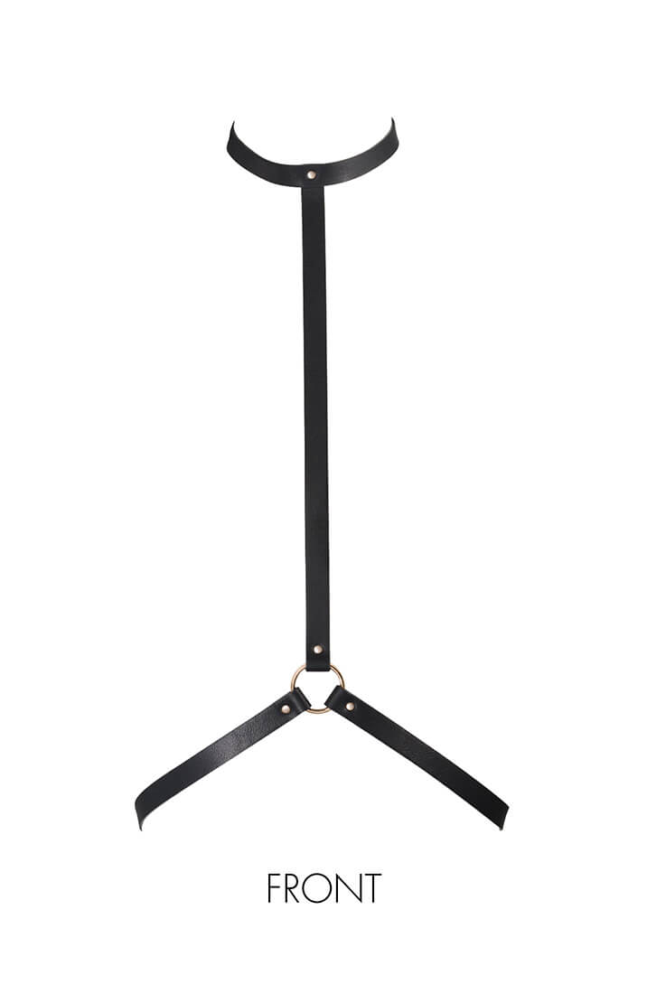 Sort body harness til lingeri og styling
