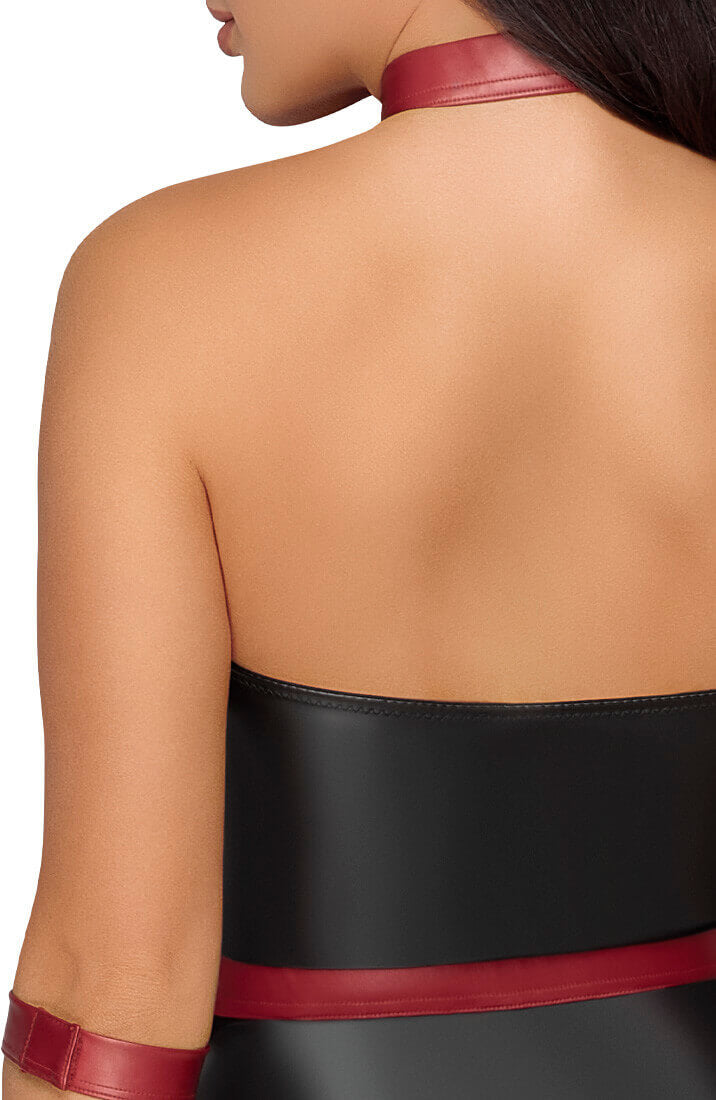 Sort bundløs bodysuit med restraints & kæde - Hooked on You - COAX Copenhagen