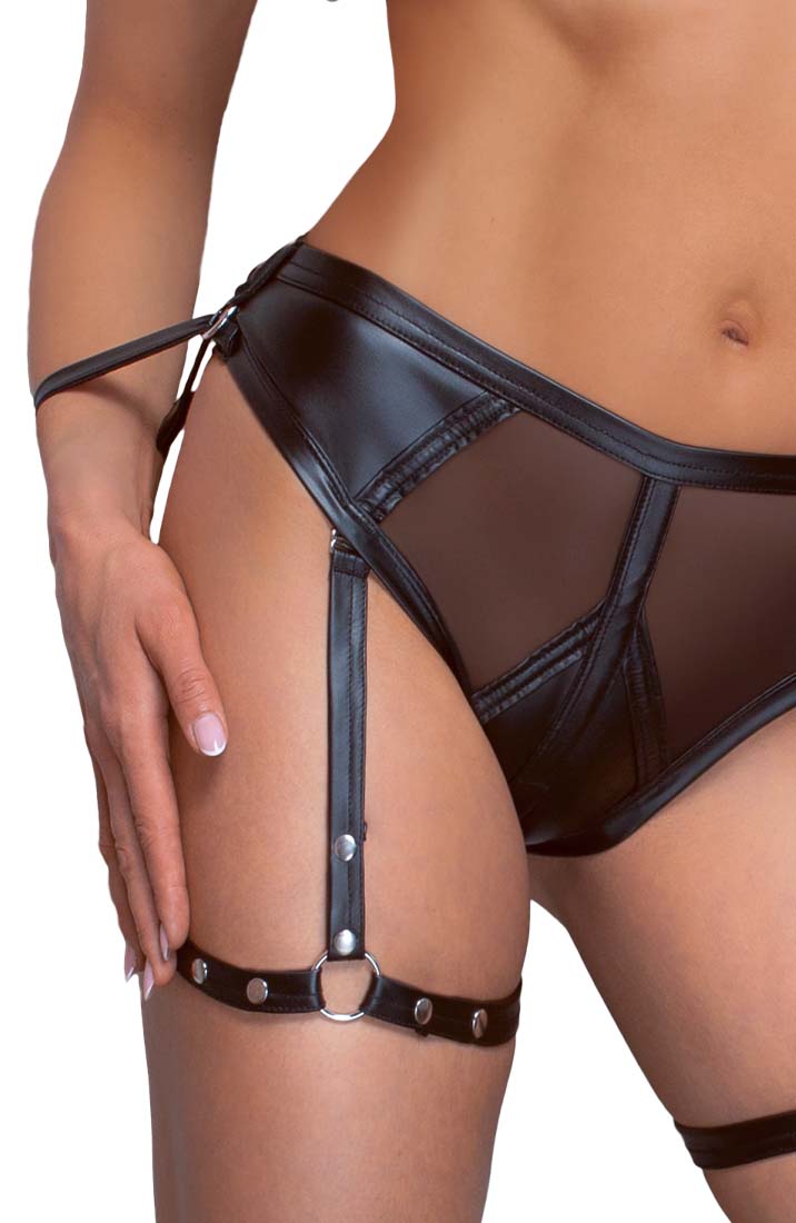 Sort lingeri sæt med restraints - Saw You Looking - COAX Copenhagen