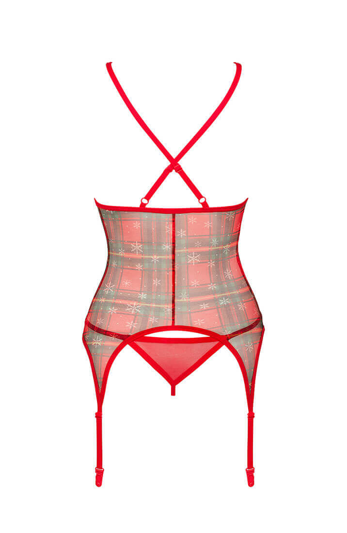 Frækt jule bustier lingeri sæt