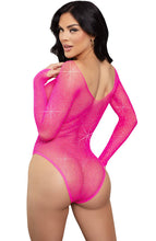 Indlæs billede til gallerivisning Hot pink bodysuit med similisten