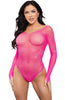 Hot pink bodysuit med similisten