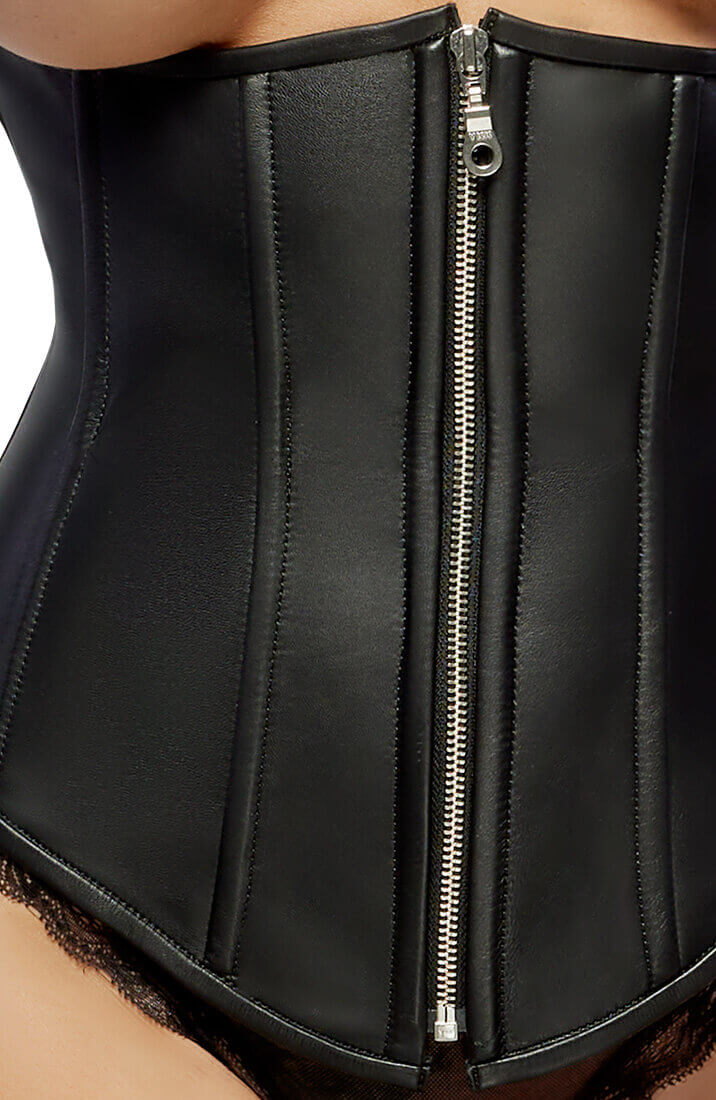 Læder underbust korset med åben barm - Shaped Silhouette - COAX Copenhagen
