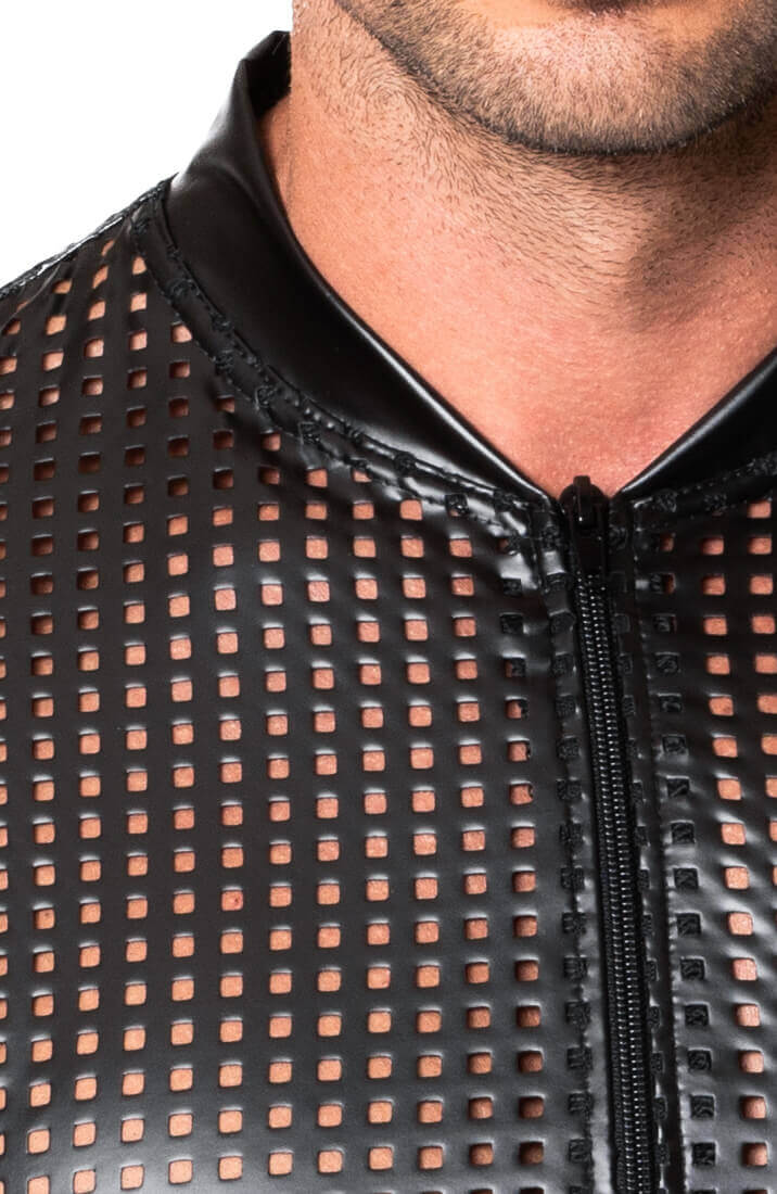 Laser-cut wetlook bomber jakke - Dominant Force - COAX Copenhagen