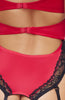 Rødt bundløst bodysuit lingeri