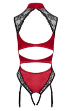 Indlæs billede til gallerivisning Rødt bundløst bodysuit lingeri