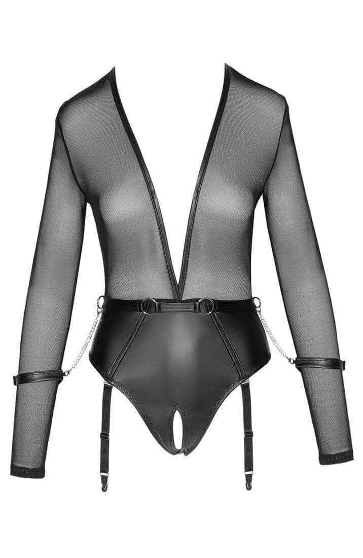 Sort bundløs bodysuit - Into Voyeurism - COAX Copenhagen
