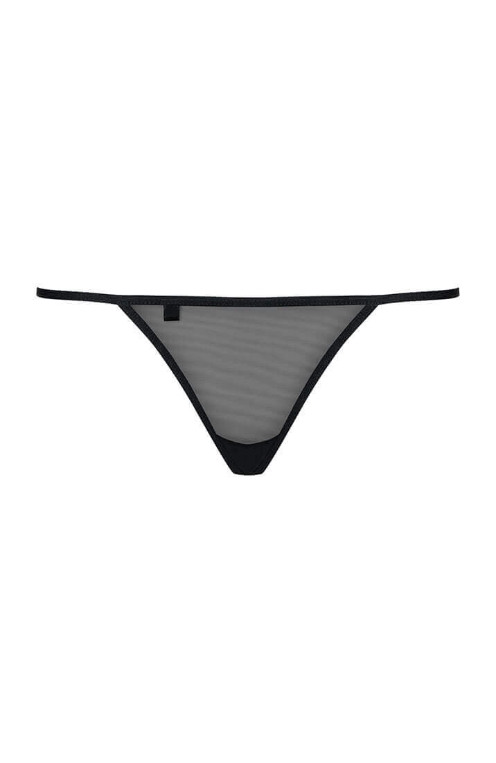 Sort bundløs broderet blonde string - Eu Te Amo - COAX Copenhagen