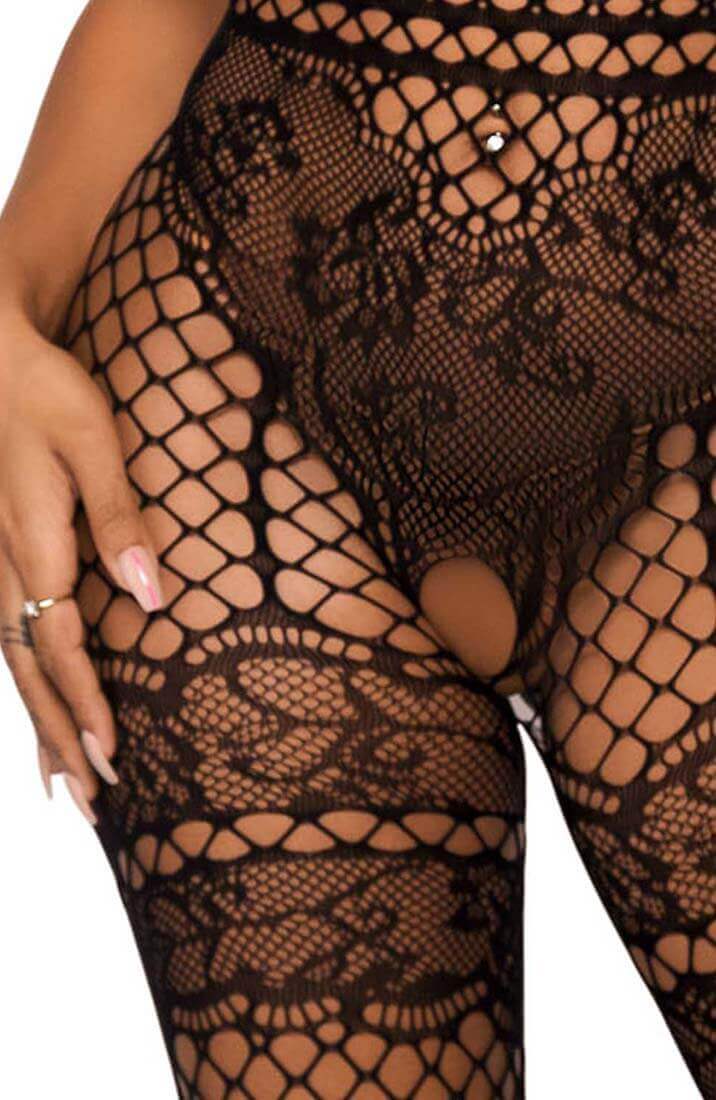 Sort bundløs halterneck bodystocking - On Display - COAX Copenhagen