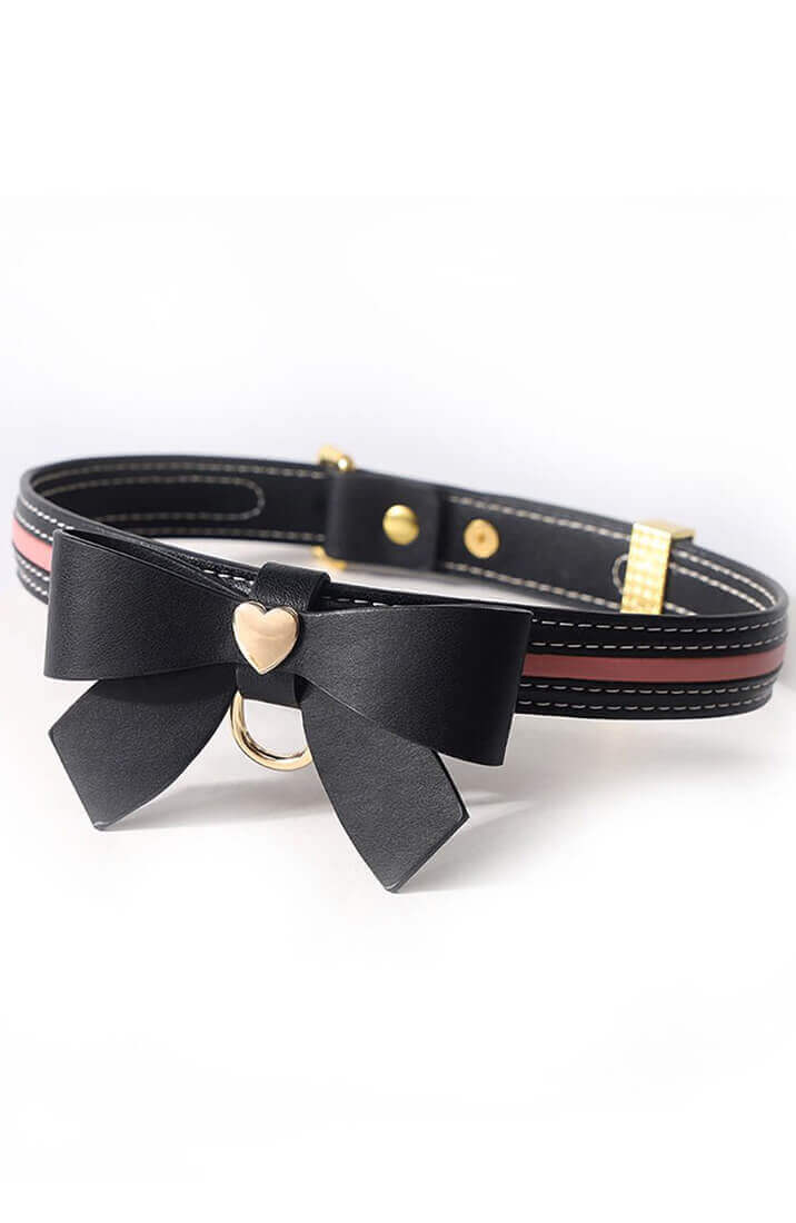 Sort faux læder butterfly choker & snor - COAX Copenhagen