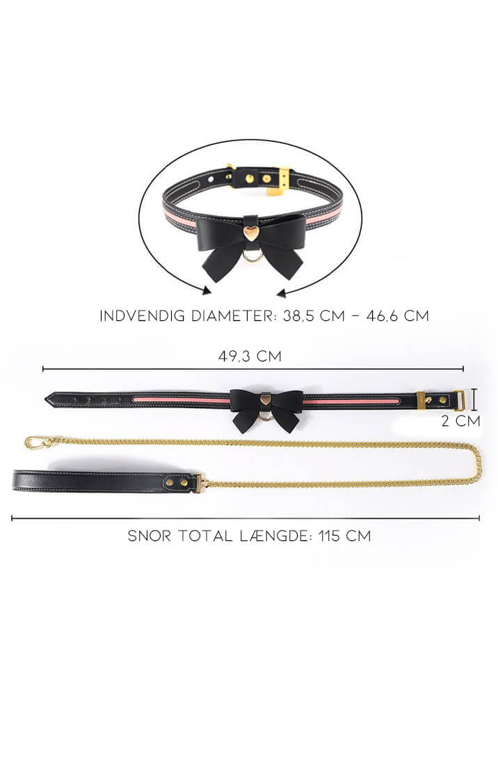 Sort faux læder butterfly choker & snor - COAX Copenhagen