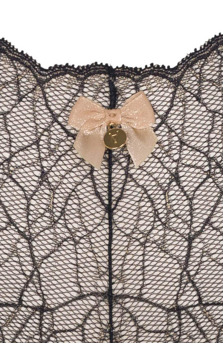 COAX Copenhagen sort blonde trusse med perlesnor for luksus, nydelse og forførelse