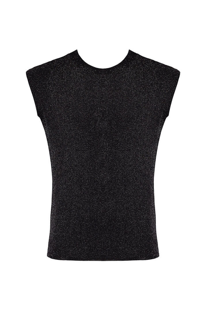Sort transparent tank top med moderne after-dark vibe