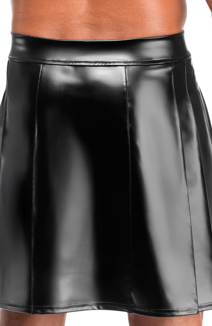 COAX Fetish kilt med mat wetlook og maskulin silhuet