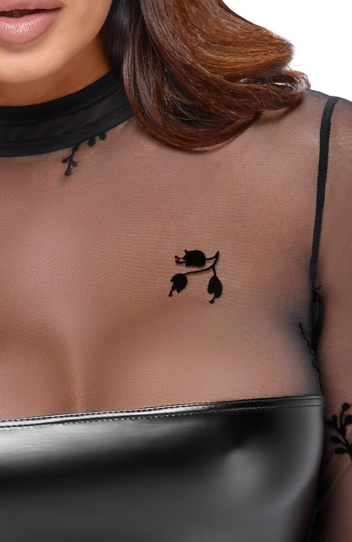 Wetlook X Nylon bodycon kjole - Lustful Glow - COAX Copenhagen