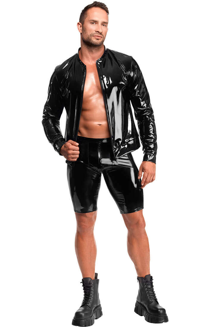 COAX Copenhagen herre fetish shorts og matchende biker jakke