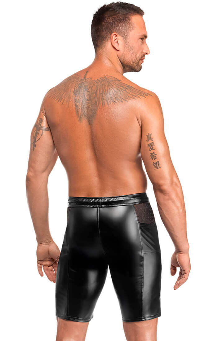 Sorte Wetlook Biker Shorts - Dark Pulse