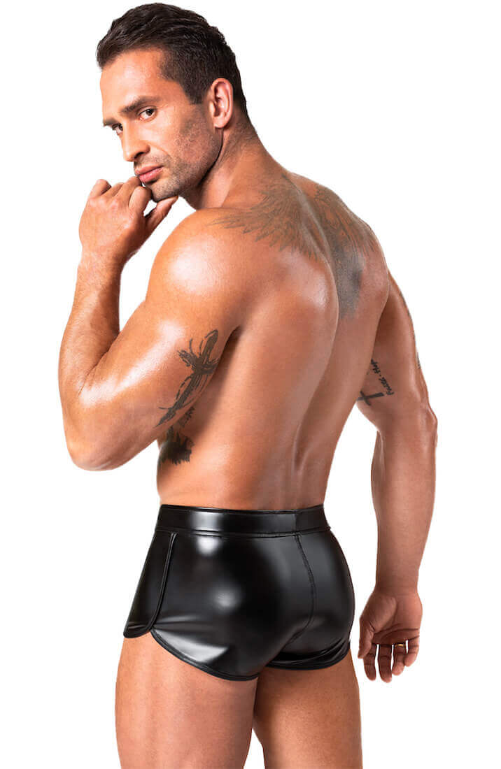 Sorte wetlook boxershorts - Steel Temptation - COAX Copenhagen