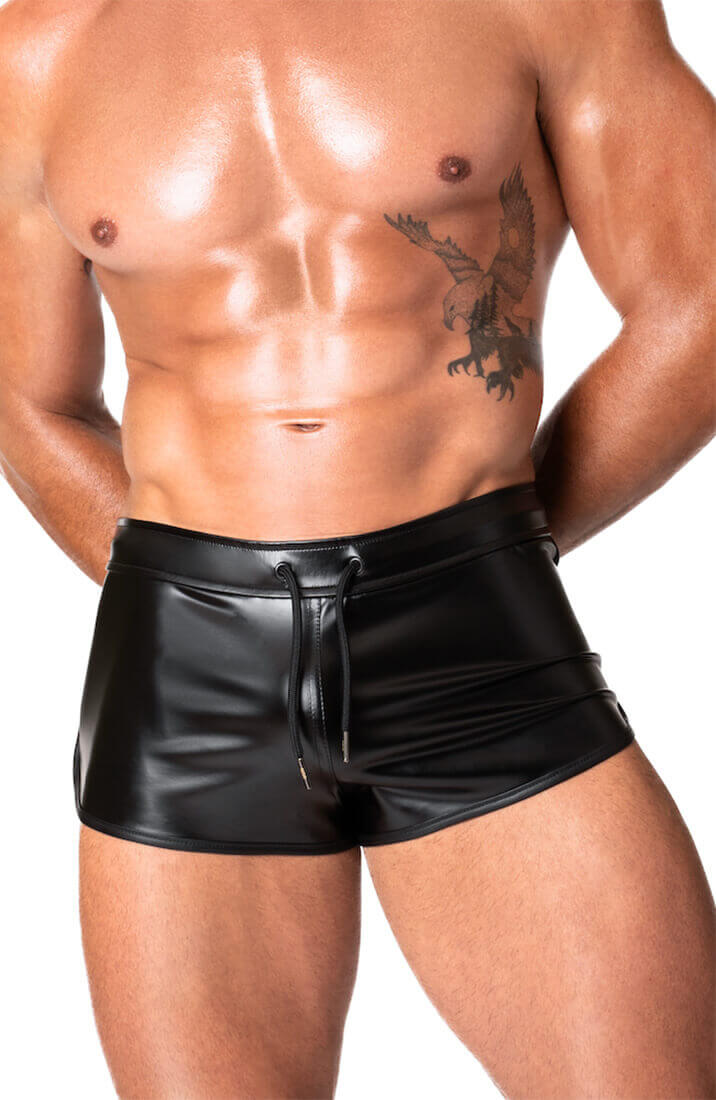Sorte wetlook boxershorts - Steel Temptation - COAX Copenhagen