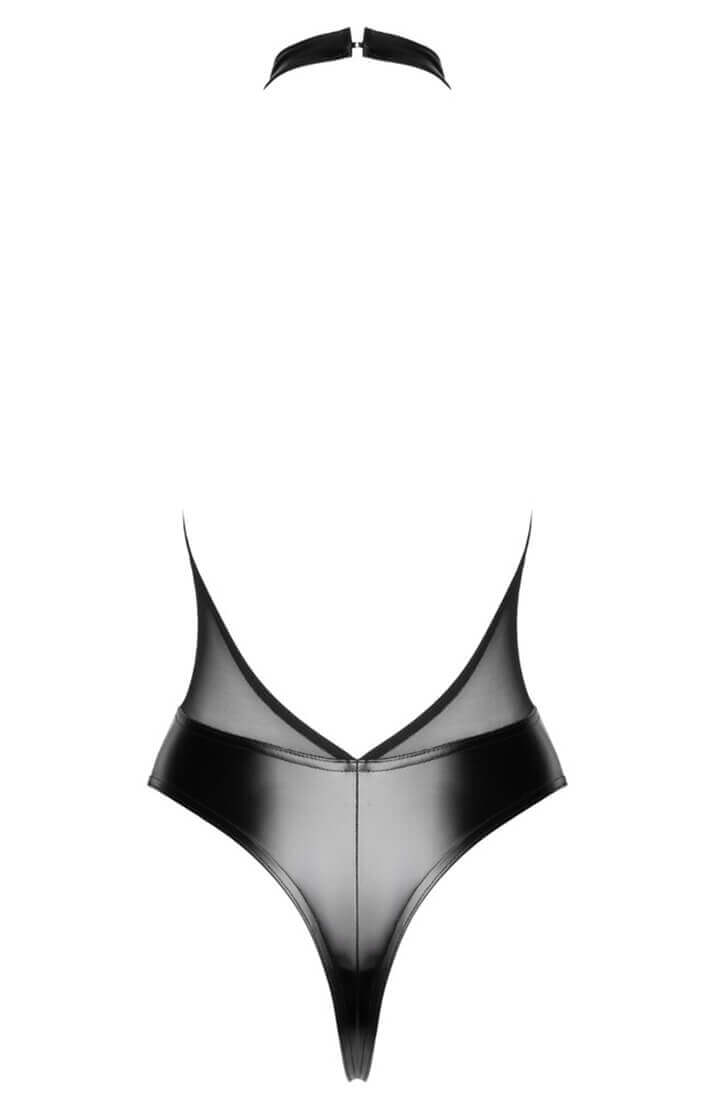 Wetlook X Nylon Halterneck Body med similisten