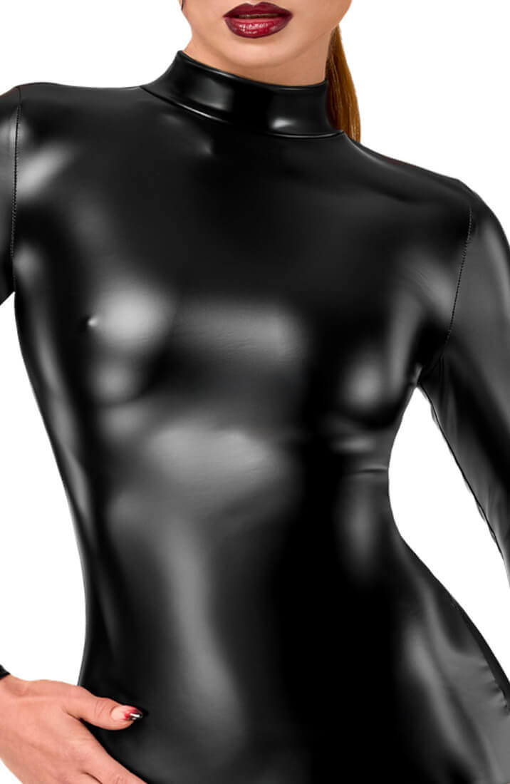 Wetlook X Nylon Kjole med Similisten Ryg - Obey Me Gently