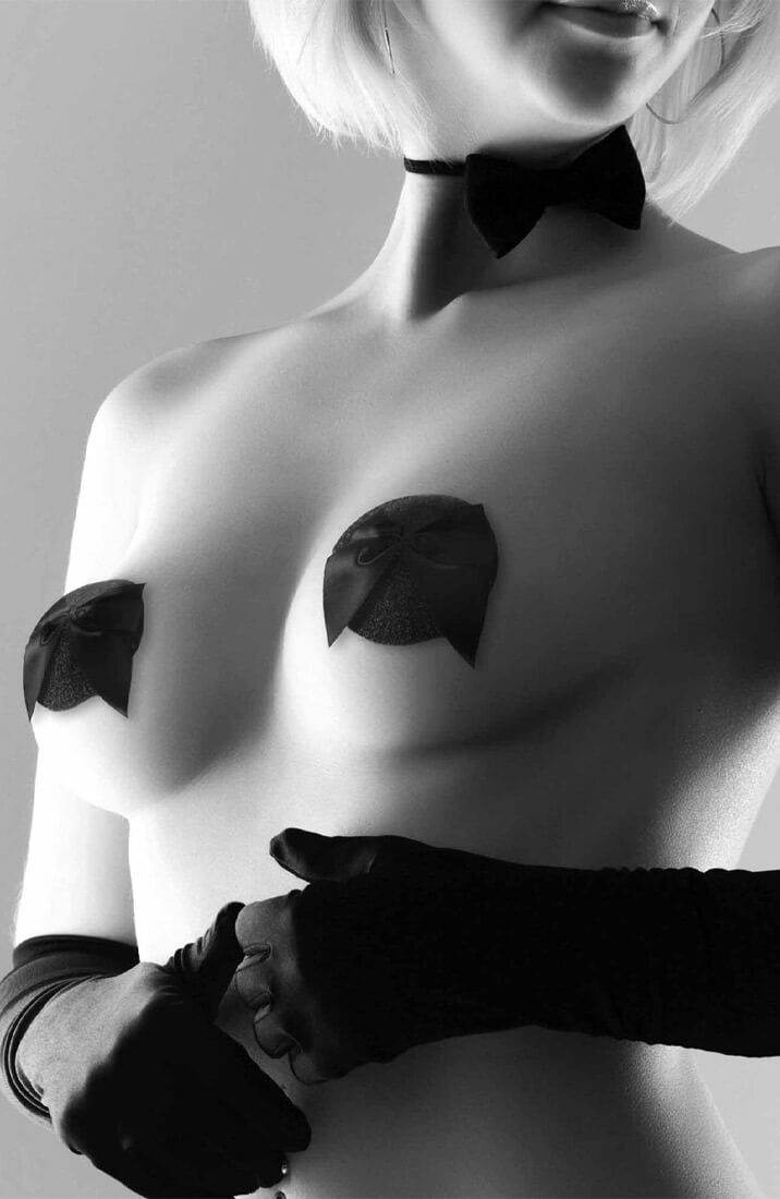 Sorte glimmer Burlesque nipple stickers - COAX Copenhagen