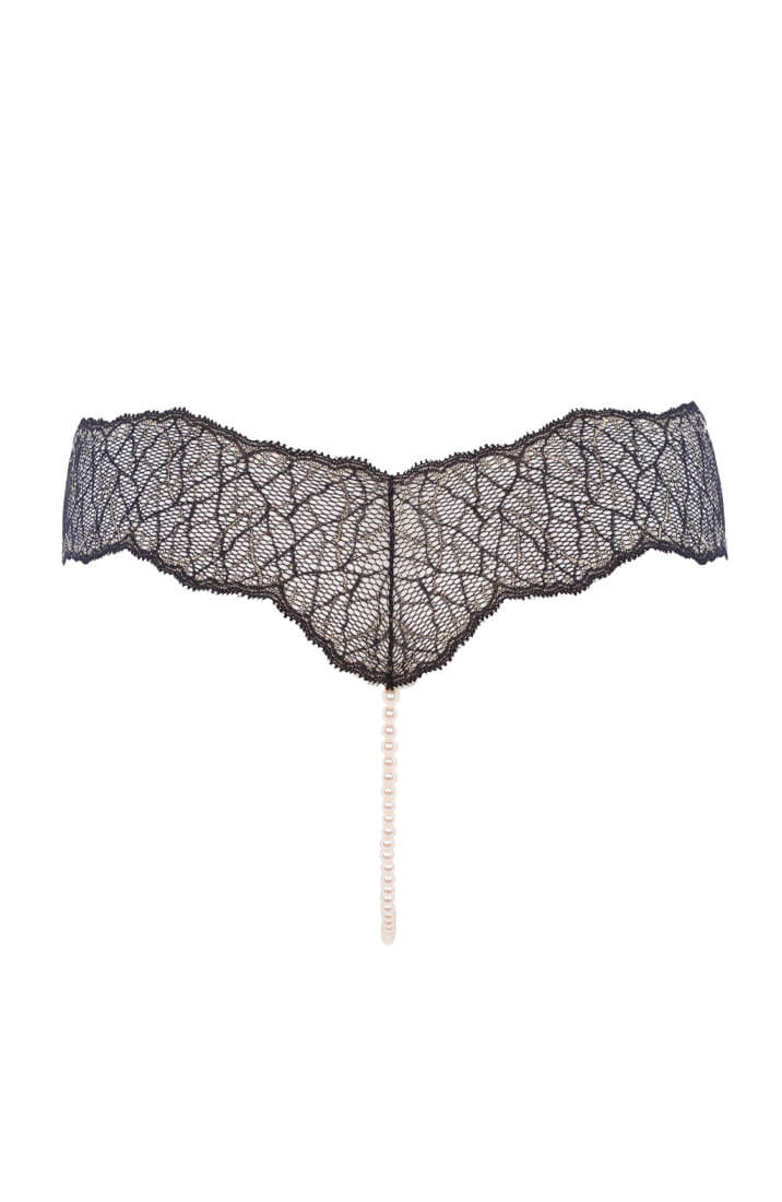 Sort trusse med single perlesnor - Sydney Single - COAX Copenhagen