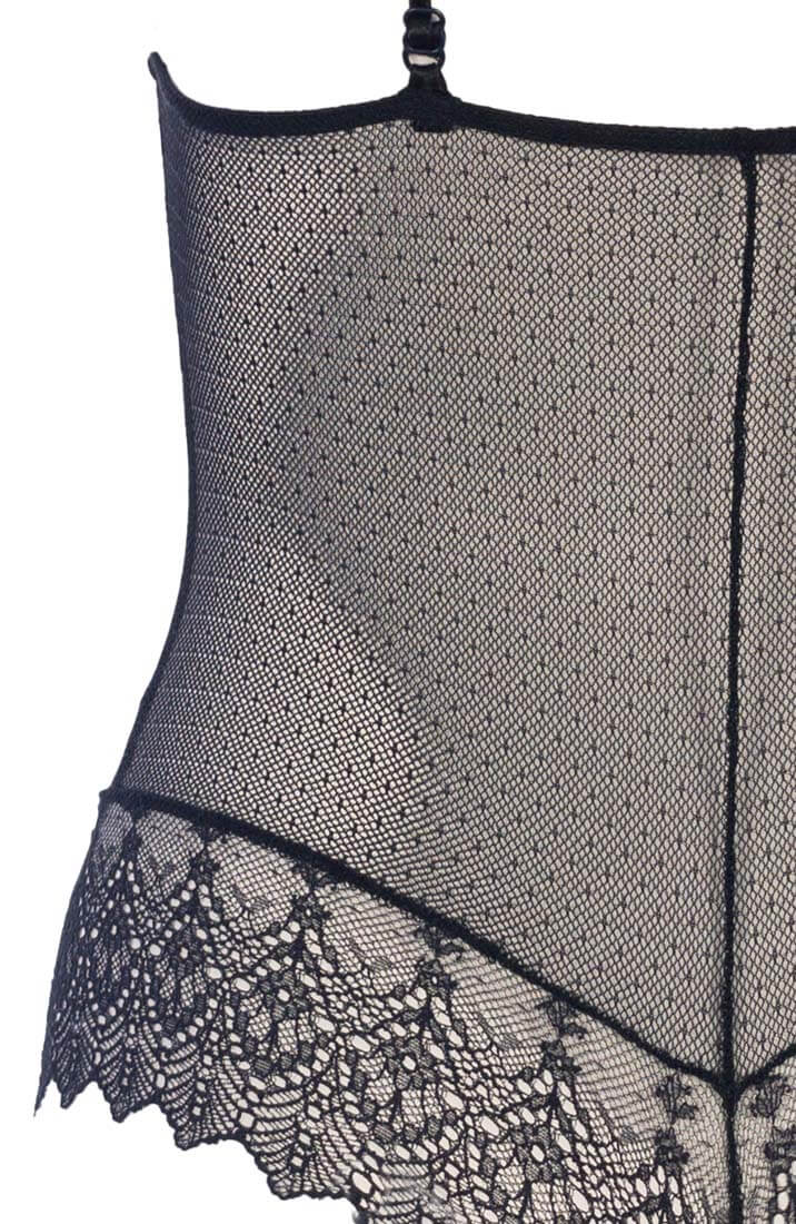Sort bodysuit med perlesnor - Geneva Body - COAX Copenhagen
