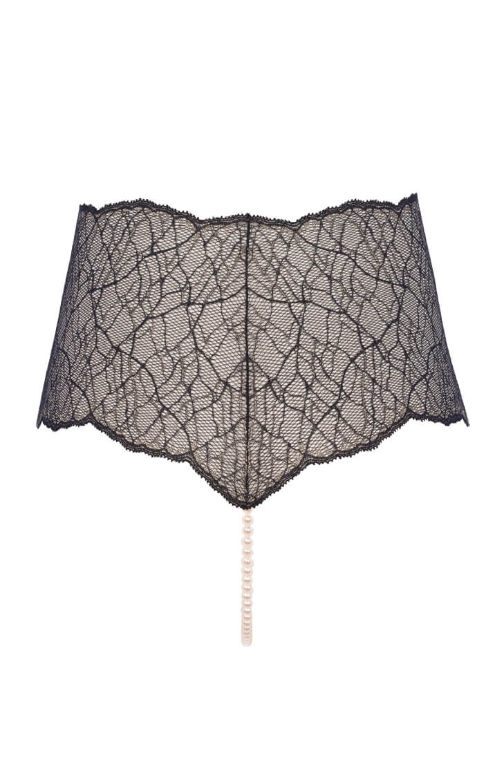 Sort hipster trusse med single perlesnor - Sydney panty - COAX Copenhagen