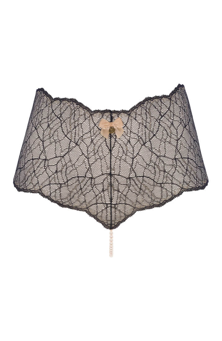 Sort hipster trusse med single perlesnor - Sydney panty - COAX Copenhagen