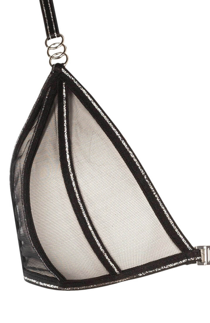 Sort bralette - Manhattan Crossed Bra - COAX Copenhagen