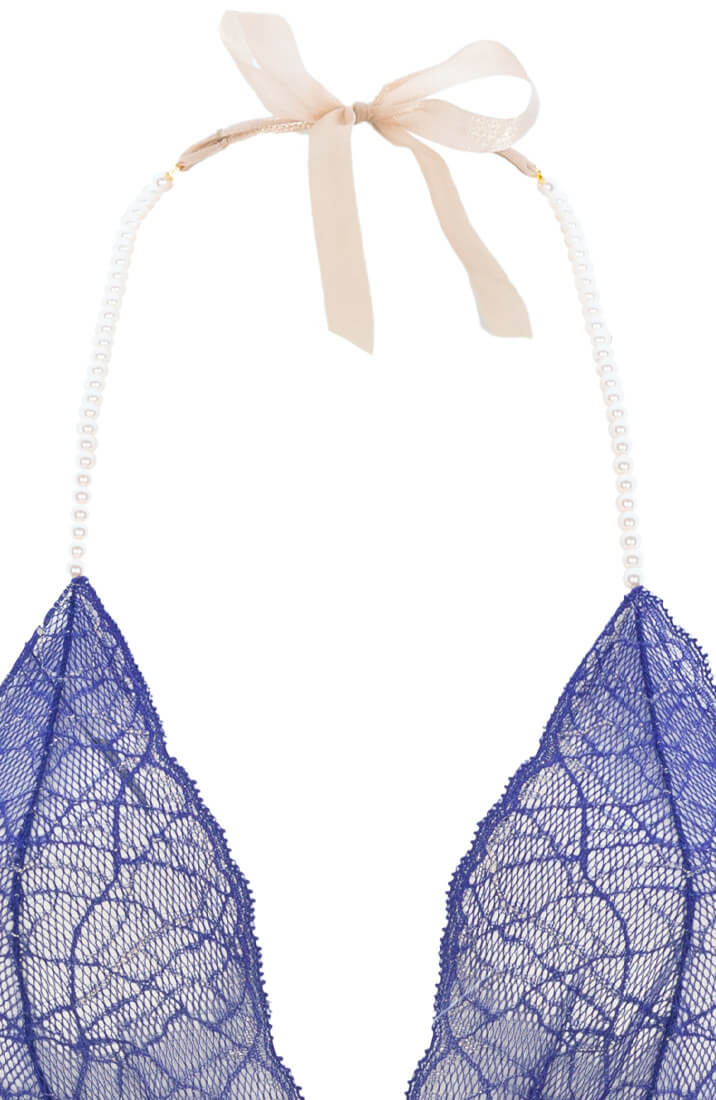 Blå bodysuit med single perlesnor - Sydney Body Single - COAX Copenhagen