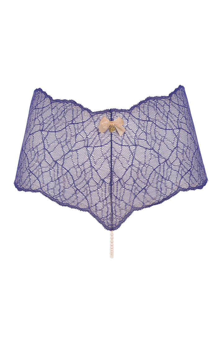 Blå hipster trusse med single perlesnor - Sydney panty - COAX Copenhagen